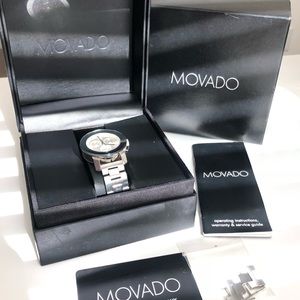 Movado Bold 44mm Bold Chronograph Watch, Silver